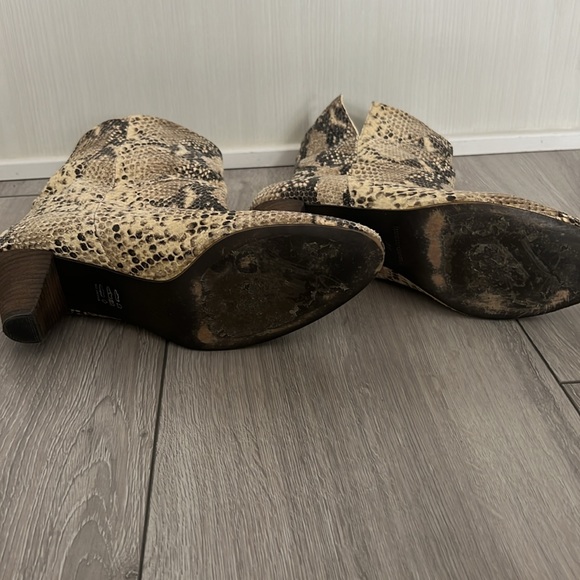 Free People Adella taupe boots Python snakeskin - Picture 5 of 6